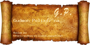 Gudmon Polixéna névjegykártya
